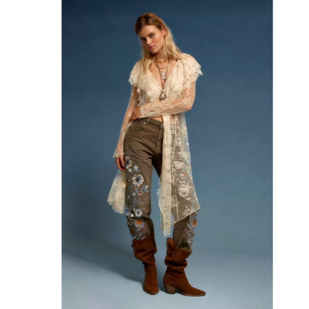 We The Free Willow Floral Embroidered Jeans - Picture 7 of 9